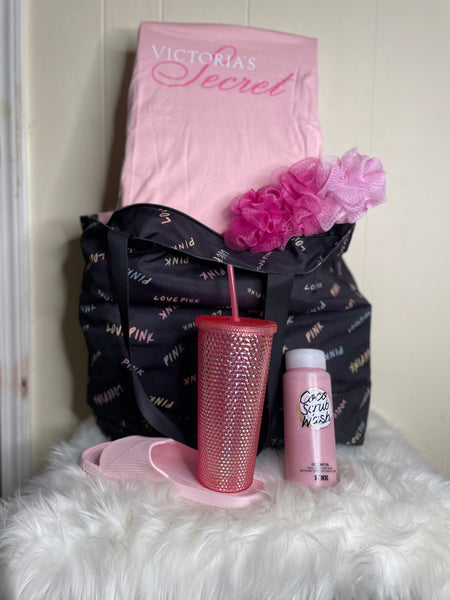 Authentic Victoria Secret Sleep shirt and tote giftset