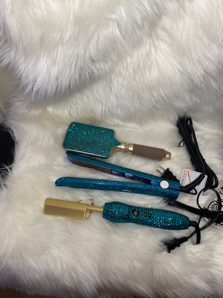 Turquoise Darling  Bling Hot Tools set