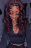 Stephanie Straight  Burgundy Wig