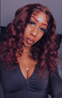 Stephanie Straight  Burgundy Wig