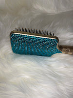 Turquoise Bling Paddle Brush