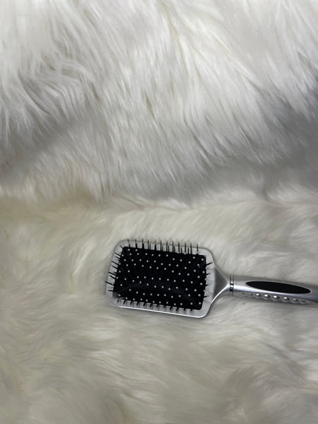 Silver Bling Paddle Brush