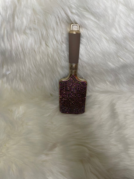 Rose Gold Bling Paddle Brush