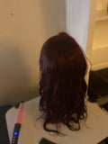 Stephanie Straight  Burgundy Wig