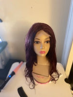 Stephanie Straight  Burgundy Wig